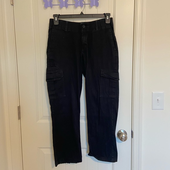 Vintage Dickies men’s black flexible durable regular straight cargo pants‎ 30x30 - Picture 1 of 9